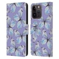 thumbnail image 1 of Head Case Designs Watercolour Insects Butterflies Leather Book Wallet Case Cover Compatible with Apple iPhone 15 Pro, 1 of 6