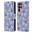 thumbnail image 1 of Head Case Designs Watercolour Insects Butterflies Leather Book Wallet Case Cover Compatible with Samsung Galaxy S22 Ultra 5G, 1 of 6