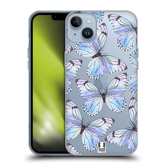 Head Case Designs Watercolour Insects Butterflies Soft Gel Case Compatible with Apple iPhone 14 Plus