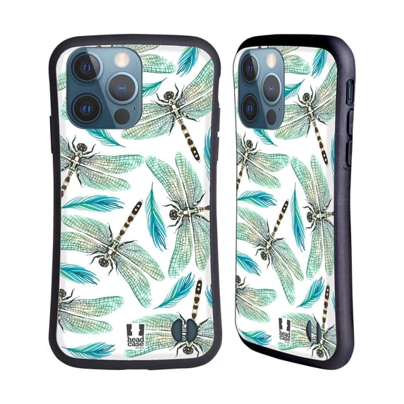 Head Case Designs Watercolour Insects Dragonflies Hybrid Case Compatible with Apple iPhone 13 Pro