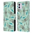 thumbnail image 1 of Head Case Designs Watercolour Insects Dragonflies Leather Book Wallet Case Cover Compatible with Apple iPhone 11, 1 of 6