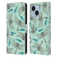 thumbnail image 1 of Head Case Designs Watercolour Insects Dragonflies Leather Book Wallet Case Cover Compatible with Apple iPhone 14 Plus, 1 of 6