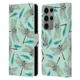 thumbnail image 1 of Head Case Designs Watercolour Insects Dragonflies Leather Book Wallet Case Cover Compatible with Samsung Galaxy S23 Ultra 5G, 1 of 6