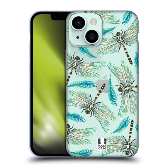 Head Case Designs Watercolour Insects Dragonflies Soft Gel Case Compatible with Apple iPhone 13 Mini