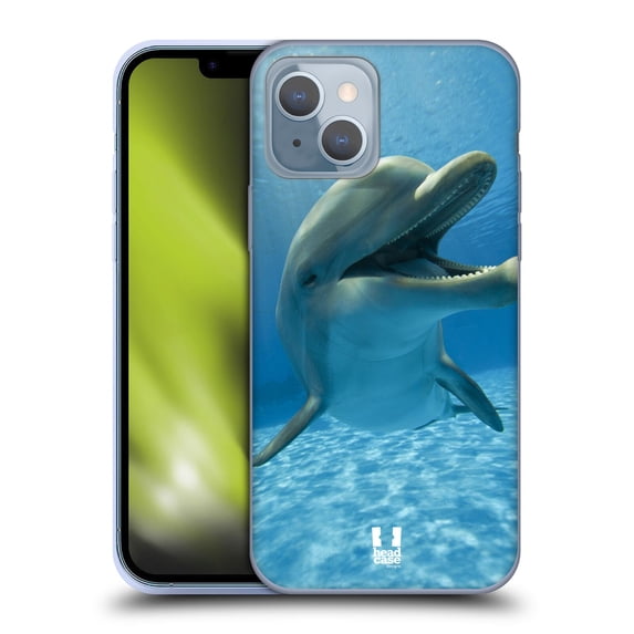Head Case Designs Wildlife Close-Up Dolphin Soft Gel Case Compatible with Apple iPhone 14
