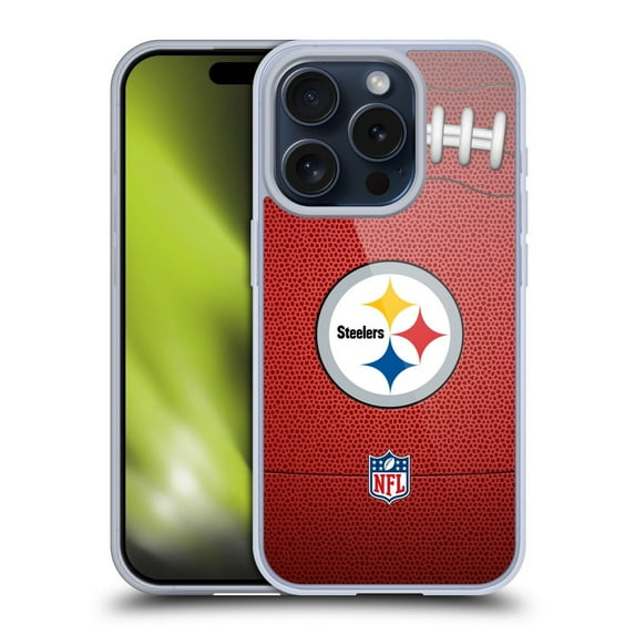 Head Case Designs NFL Pittsburgh Steelers Graphics Football Soft Gel Case for Apple iPhone 15 Pro