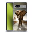 thumbnail image 1 of Head Case Designs Wildlife Elephant Walking On The Road Soft Gel Case Compatible with Google Pixel 7a, 1 of 7