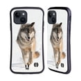 thumbnail image 1 of Head Case Designs Wildlife Grey Wolf Running Hybrid Case Compatible with Apple iPhone 15, 1 of 7