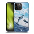 thumbnail image 1 of Head Case Designs Wildlife Happy Surfing Dolphins Hard Back Case Compatible with Apple iPhone 15 Pro Max, 1 of 7
