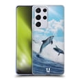 thumbnail image 1 of Head Case Designs Wildlife Happy Surfing Dolphins Soft Gel Case Compatible with Samsung Galaxy S21 Ultra 5G, 1 of 7