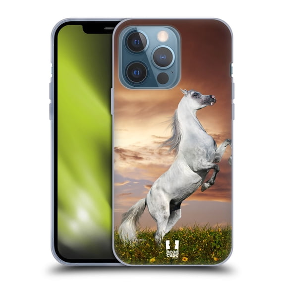 Head Case Designs Wildlife Horse Soft Gel Case Compatible with Apple iPhone 13 Pro