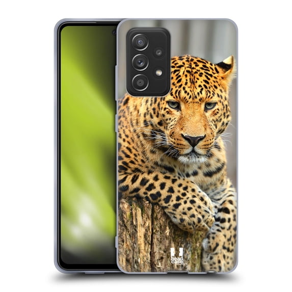 Head Case Designs Wildlife Leopard Portrait Soft Gel Case Compatible with Samsung Galaxy A52 / A52s / 5G (2021)
