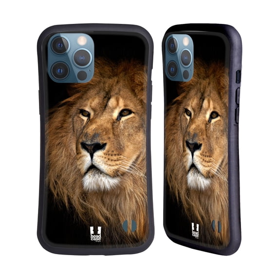 Head Case Designs Wildlife Lion Hybrid Case Compatible with Apple iPhone 13 Pro Max