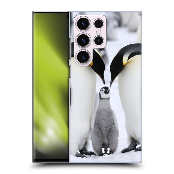 Head Case Designs Wildlife Penguin Family On Ice Hard Back Case Compatible with Samsung Galaxy S23 Ultra 5G