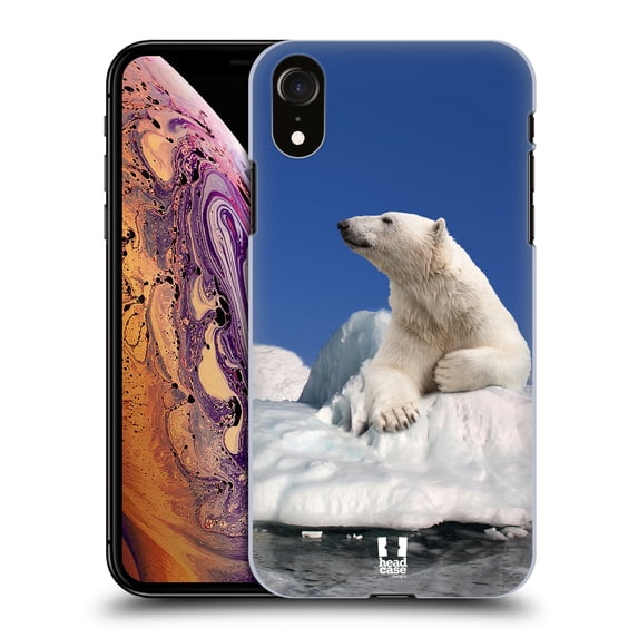 Head Case Designs Wildlife Polar Bear On Ice Hard Back Case Compatible with Apple iPhone XR