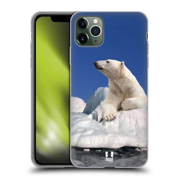 Head Case Designs Wildlife Polar Bear On Ice Soft Gel Case Compatible with Apple iPhone 11 Pro Max