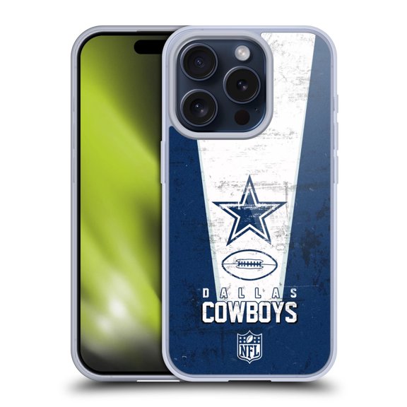 Head Case Designs NFL Dallas Cowboys Logo Art Banner Soft Gel Case for Apple iPhone 15 Pro