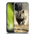 thumbnail image 1 of Head Case Designs Wildlife Running Black Rhino Soft Gel Case Compatible with Apple iPhone 15 Pro, 1 of 7