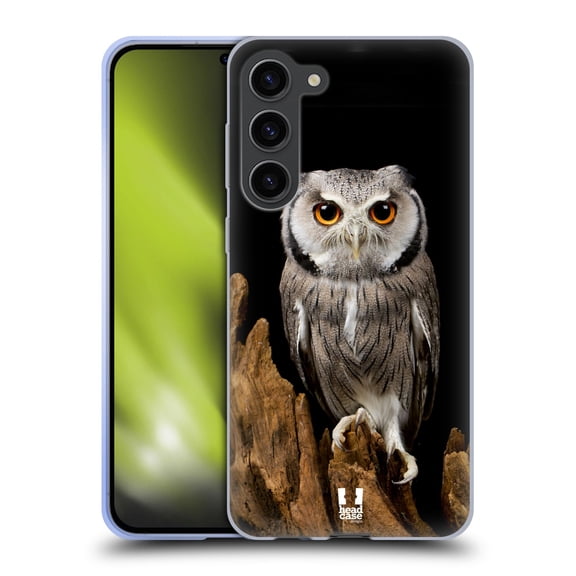 Head Case Designs Wildlife White-Faced Owl Soft Gel Case Compatible with Samsung Galaxy S23+ 5G