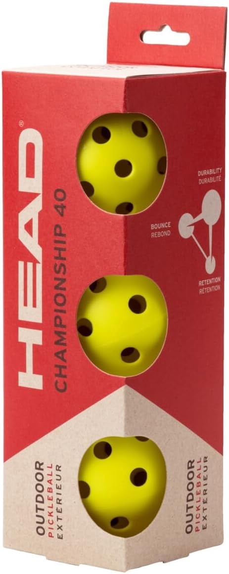 HEAD Championship 40 Pickleballs - 3 Pack