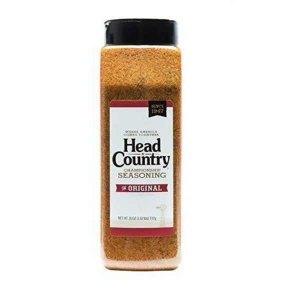 Head Country Bar-B-Q Championship Seasoning, Original | Gluten Free, MSG Free Barbecue Seasoning | Bold & Herbal Dry Spice Rub To Boost The Flavor Of All Your BBQ Favorites | 26 Ounce, Pack of 1 H1
