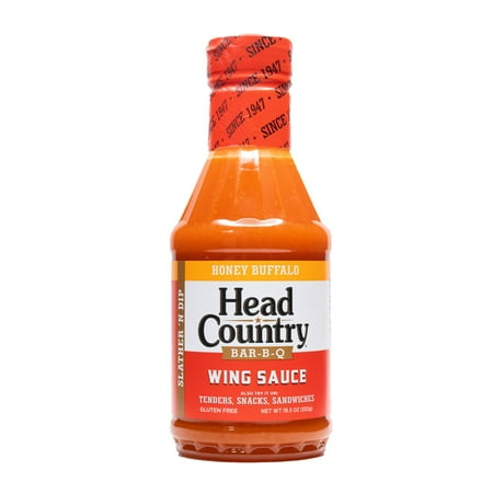 Head Country Bar-B-Q Honey Buffalo Wing Sauce, Slather ‘N Dip, 19.5 oz