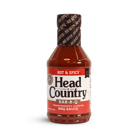 Head Country Hot & Spicy BBQ Sauce, Gluten-Free with No Preservatives, 20 Ounces