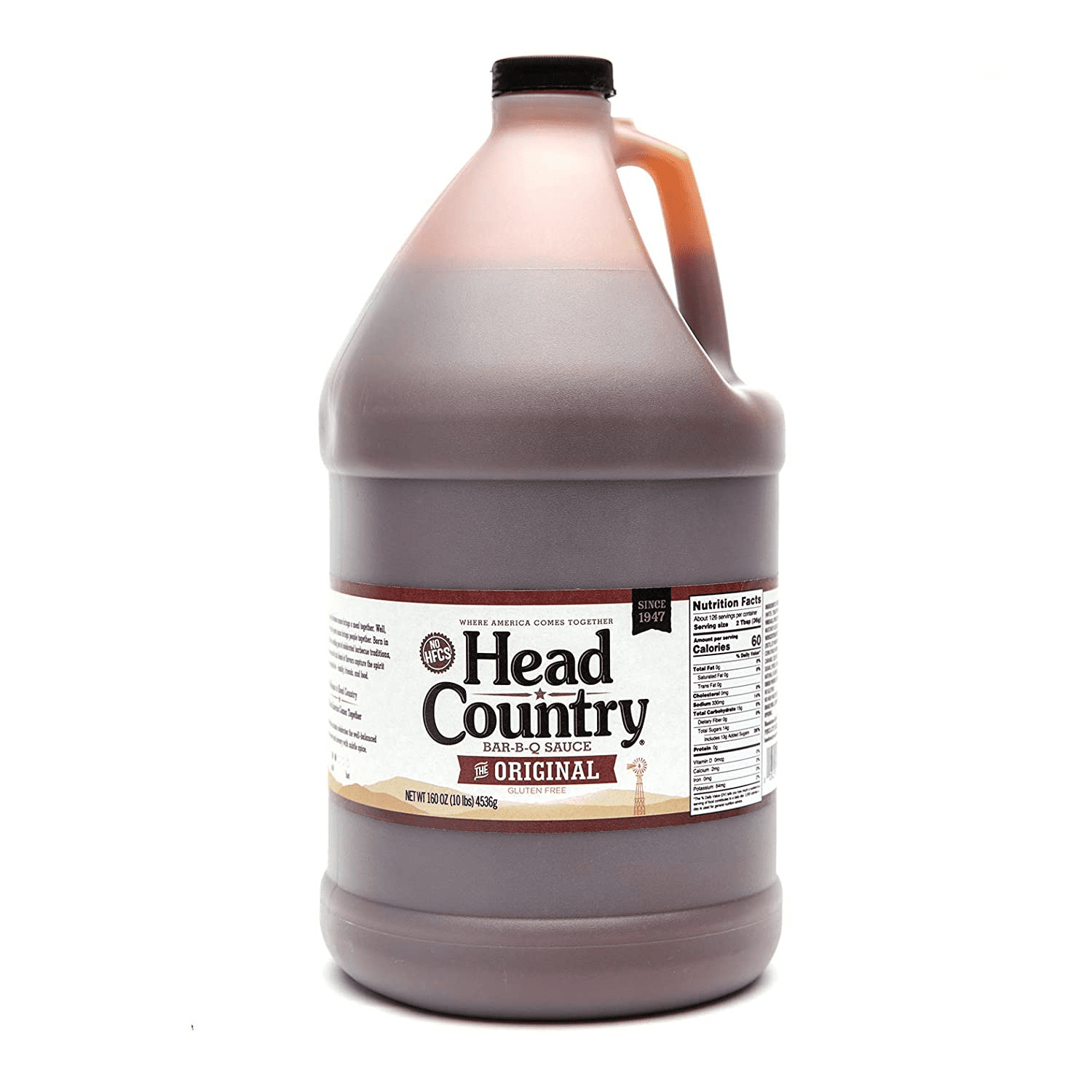 Head Country Bar-B-Q Original Sauce, Gluten Free, 160 Ounce, Pack of 1