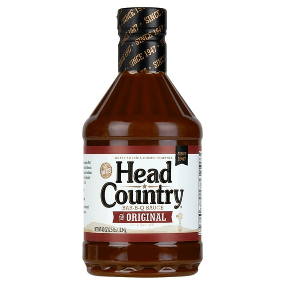 Head Country Bar-B-Q Original Sauce, Gluten Free, 40 Ounce, Pack of 1
