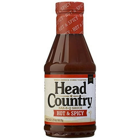 Head Country Bar-B-Q Sauce, Hot & Spicy, 20 Ounce