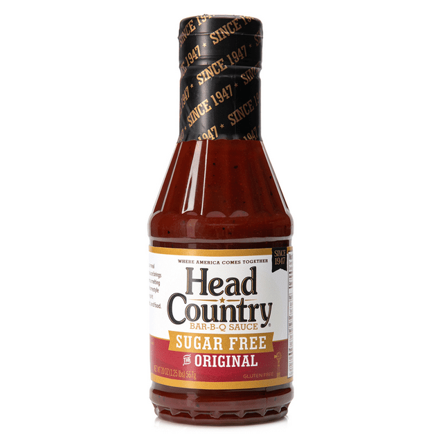 Head Country BarBQ Sugar Free Original Sauce, Gluten Free, 17.5 oz