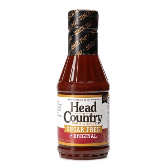 Head Country Bar-B-Q Sugar Free Original Sauce, Gluten Free,20 oz (Pack of 2)