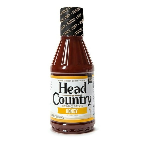 Head Country Honey Bar-B-Q Sauce, 20 oz, Pack of 4