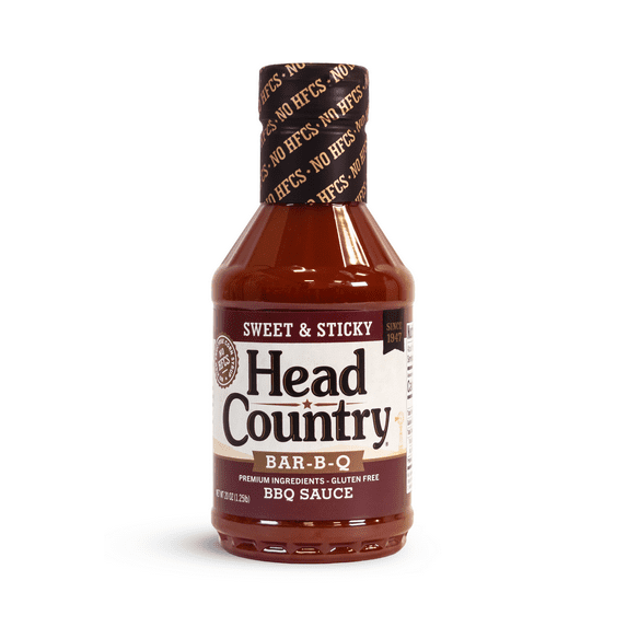 Head Country Sweet and Sticky Bar-B-Q Sauce, Gluten Free, 20 Ounce, 1 Pack