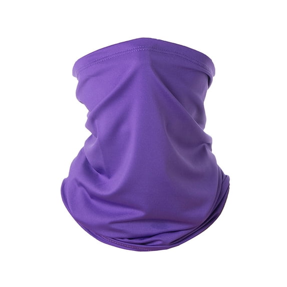 Head Cover Mask Sun UV Protection Hood Breathable, Soft Face Mask for Men Women - Motorcycle Fish Dark Purple One Size