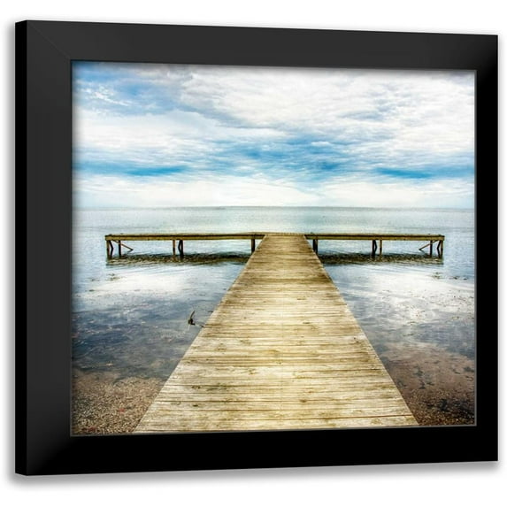 Head, Danny 12x12 Black Modern Framed Museum Art Print Titled - Staring Down the Pier