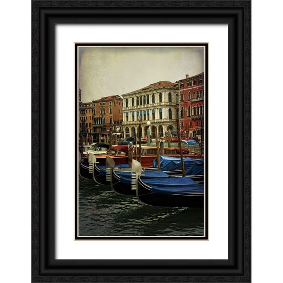 Head, Danny 13x18 Black Ornate Wood Framed with Double Matting Museum Art Print Titled - Venetian Canals II