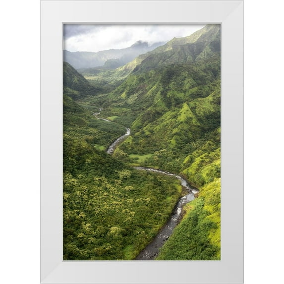 Head, Danny 13x18 White Modern Wood Framed Museum Art Print Titled - Hanalei Valley I