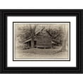 thumbnail image 1 of Head, Danny 14x11 Black Ornate Wood Framed with Double Matting Museum Art Print Titled - Early Cabin, 1 of 4