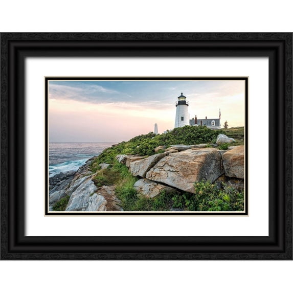 Head, Danny 14x11 Black Ornate Wood Framed with Double Matting Museum Art Print Titled - Rocky Shores