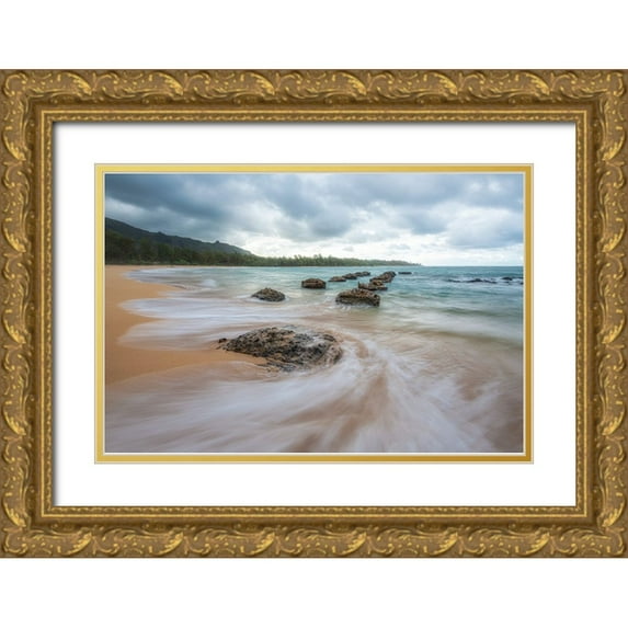 Head, Danny 14x11 Gold Ornate Wood Framed with Double Matting Museum Art Print Titled - Anahola V