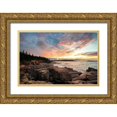 thumbnail image 1 of Head, Danny 14x11 Gold Ornate Wood Framed with Double Matting Museum Art Print Titled - Coastal Sunrise II, 1 of 4
