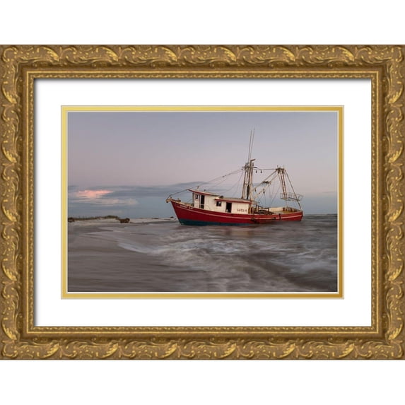 Head, Danny 14x11 Gold Ornate Wood Framed with Double Matting Museum Art Print Titled - Run Aground II