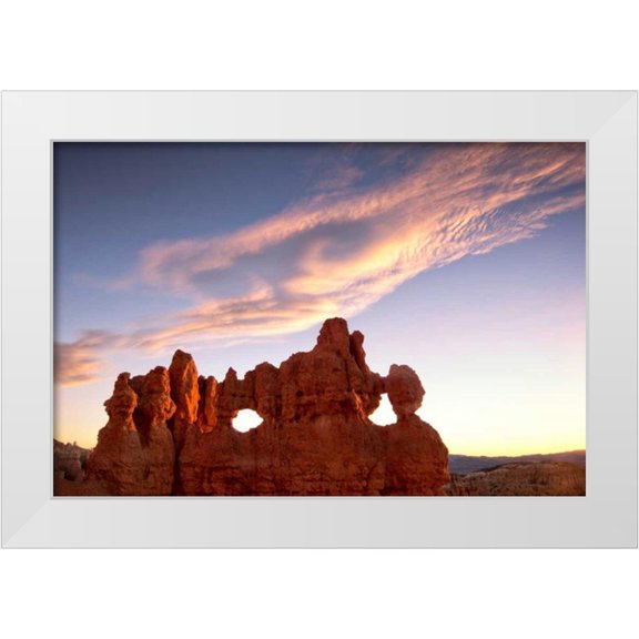 Head, Danny 14x11 White Modern Wood Framed Museum Art Print Titled - Clouds at Bryce Canyon