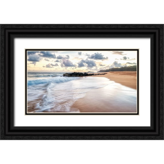 Head, Danny 18x12 Black Ornate Wood Framed with Double Matting Museum Art Print Titled - Secret Beach IV
