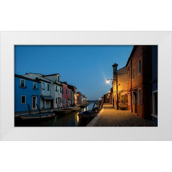 Head, Danny 18x12 White Modern Wood Framed Museum Art Print Titled - Daybreak in Burano I