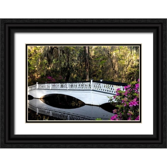 Head, Danny 18x13 Black Ornate Wood Framed with Double Matting Museum Art Print Titled - White Bridge Reflections