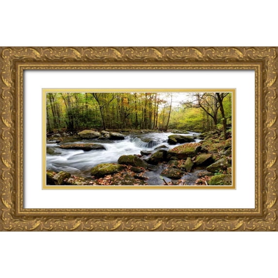 Head, Danny 24x14 Gold Ornate Wood Framed with Double Matting Museum Art Print Titled - Over Flow Panorama