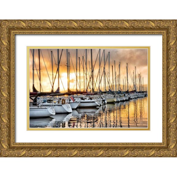 Head, Danny 24x17 Gold Ornate Wood Framed with Double Matting Museum Art Print Titled - Backlit Marina