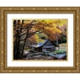 thumbnail image 1 of Head, Danny 24x19 Gold Ornate Wood Framed with Double Matting Museum Art Print Titled - Damp Autumn Day, 1 of 4